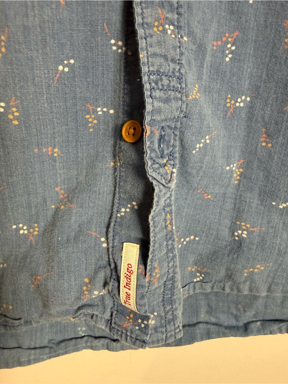 Lucky Brand Light Blue Printed Button-Up Shirt - Picture 3 of 5